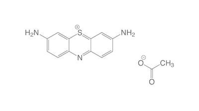 Thionine (acetate) (C. I. 52000), 1 g, glass