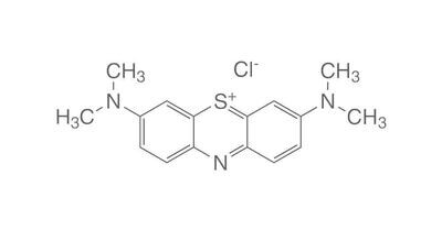 Methylene blue (C. I. 52015), 50 g, glass
