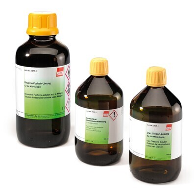 Solution de résorcinol-fuchsine selon. à Weigert, 500 ml, verre