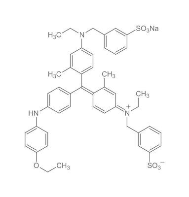 Blu brillante G 250 (CI 42655), 10 g, vetro