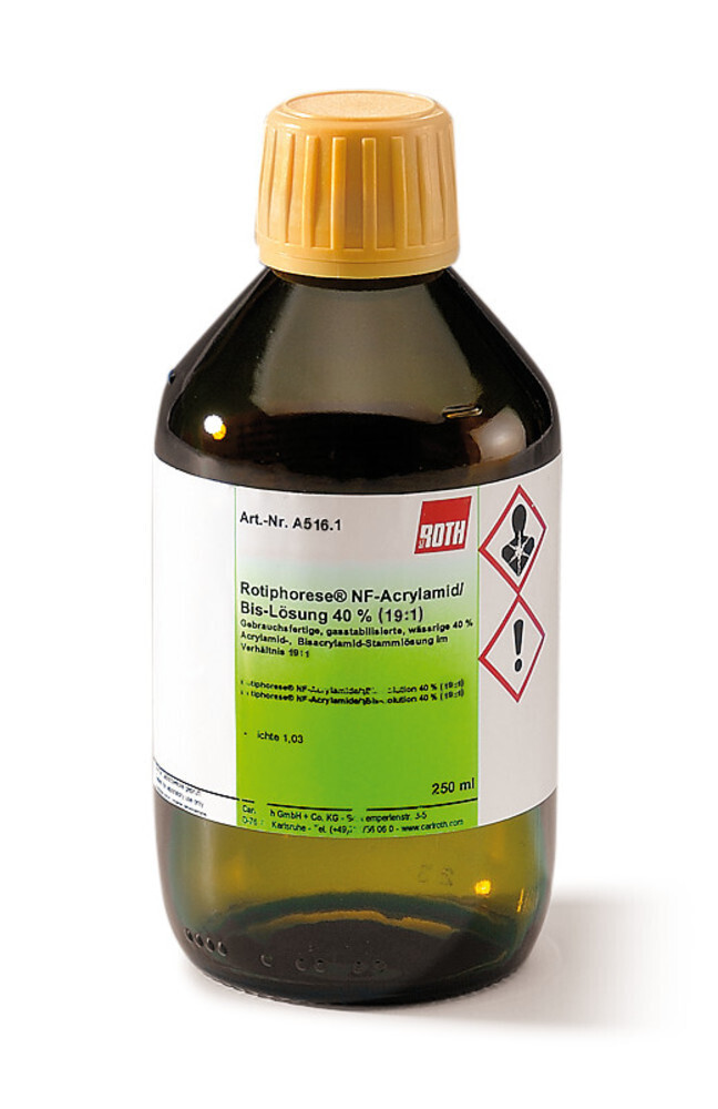 ROTIPHORESE®NF-Acrylamide/Bis-solution 40 (19,1), 250 ml, glass