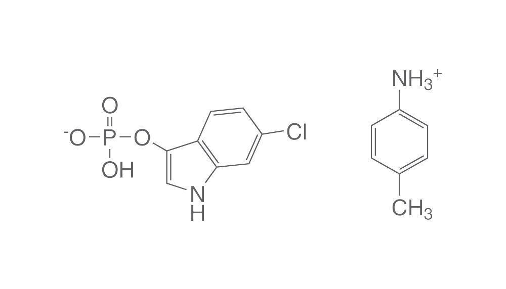 6-Chloro-3-indoxyl phosphate p-toluidine salt, 100 mg