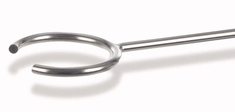 Tripod rings with opening Variant, Ø inside (mm) 50, Ø outside (mm), 68, Opening (mm), 35, Total length (mm), 220, Shaft length (mm), 160, Pack. (pieces),1