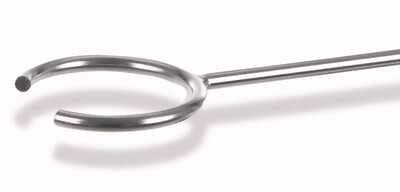 Tripod rings with opening Variant, Ø inside (mm) 100, Ø outside (mm), 120, Opening (mm), 70, Total length (mm), 330, Shaft length (mm), 220, Pack. (pieces),1