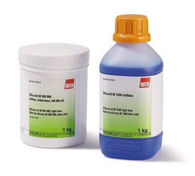 Silicone oil M 500 000 light blue