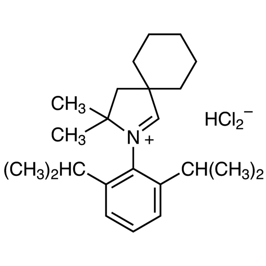 2-(2,6-Diisopropylphenyl)-3,3-dimethyl-2-azaspiro[4.5]dec-1-en-2-ium Hydrogen Dichloride>98.0%(HPLC)(T)5g