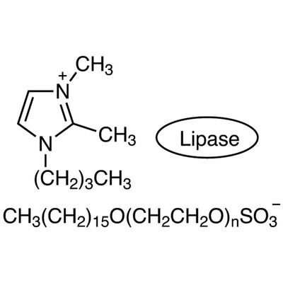 1-Butyl-2,3-dimethylimidazolium Polyethylene Glycol Hexadecyl Ether Sulfate coated Lipase1g