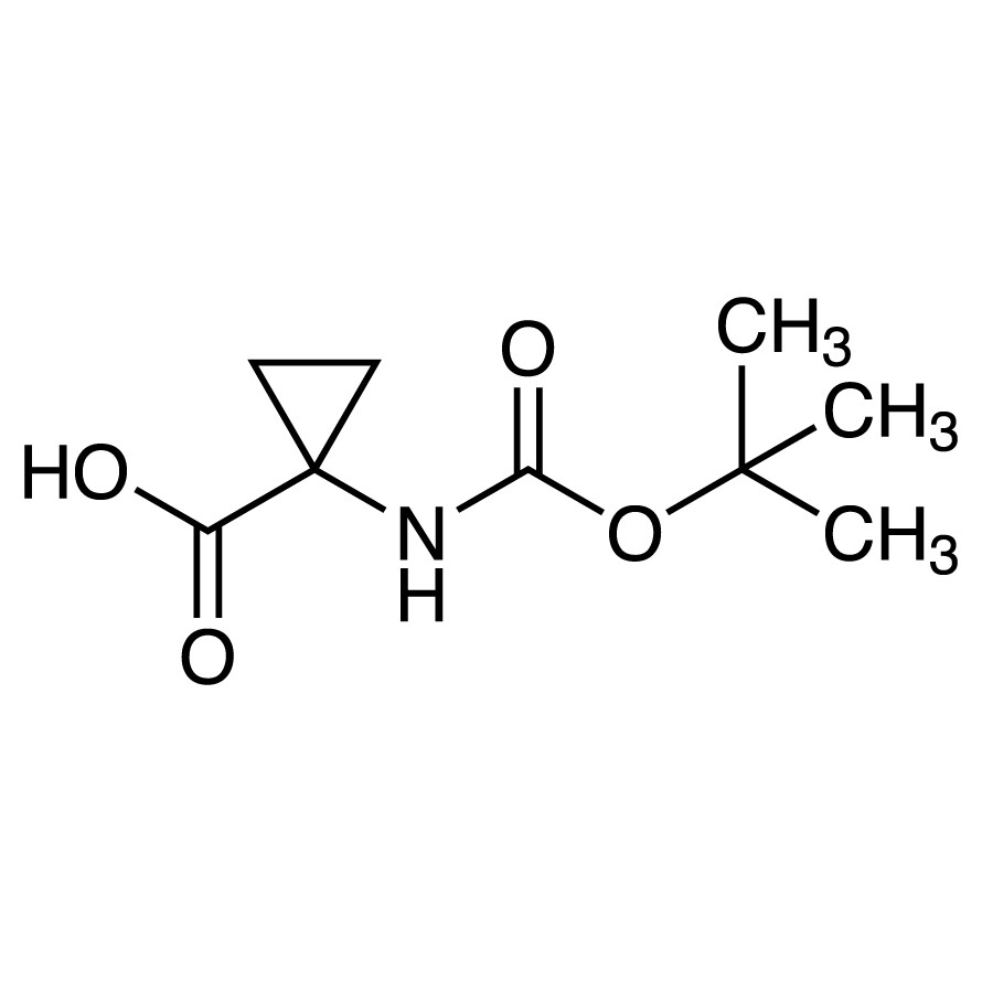 1-[(tert-Butoxycarbonyl)amino]cyclopropanecarboxylic Acid&gt;95.0%(GC)(T)25g