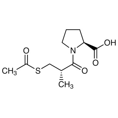 1-[(2S)-3-(Acetylthio)-2-methylpropionyl]-L-proline&gt;90.0%(T)5g