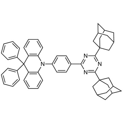 10-[4-[4,6-Di(adamantan-1-yl)-1,3,5-triazin-2-yl]phenyl]-9,9-diphenyl-9,10-dihydroacridine (purified by sublimation)&gt;99.0%(HPLC)200mg