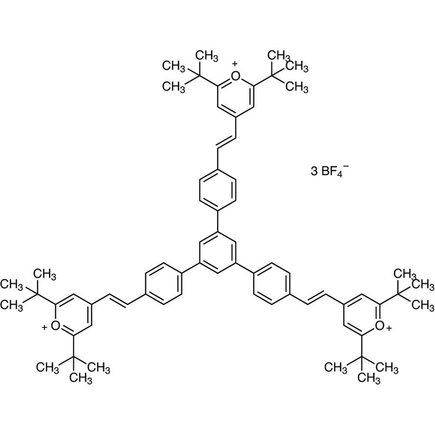 1,3,5-Tris[4-[(E)-2-(2,6-di-tert-butylpyrylium-4-yl)vinyl]phenyl]benzene Tetrafluoroborate>90.0%(HPLC)1g