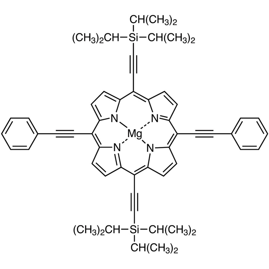[5,15-Bis(phenylethynyl)-10,20-bis[(triisopropylsilyl)ethynyl]porphyrinato]magnesium(II)>95.0%(HPLC)50mg