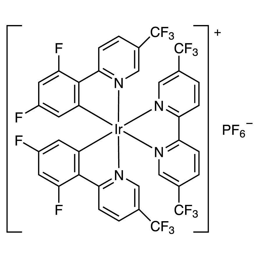 [5,5&#39;-Bis(trifluoromethyl)-2,2&#39;-bipyridine-kappa~2~N~1~,N~1&#39;~][bis[3,5-difluoro-2-[5-(trifluoromethyl)-2-pyridinyl-kappaN]phenyl-kappaC~1~]]iridium Hexafluorophosphate&gt;95.0%(HPLC)(qNMR)500mg