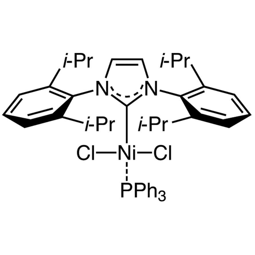 [1,3-Bis(2,6-diisopropylphenyl)imidazol-2-ylidene]triphenylphosphine Nickel(II) Dichloride>98.0%(T)200mg