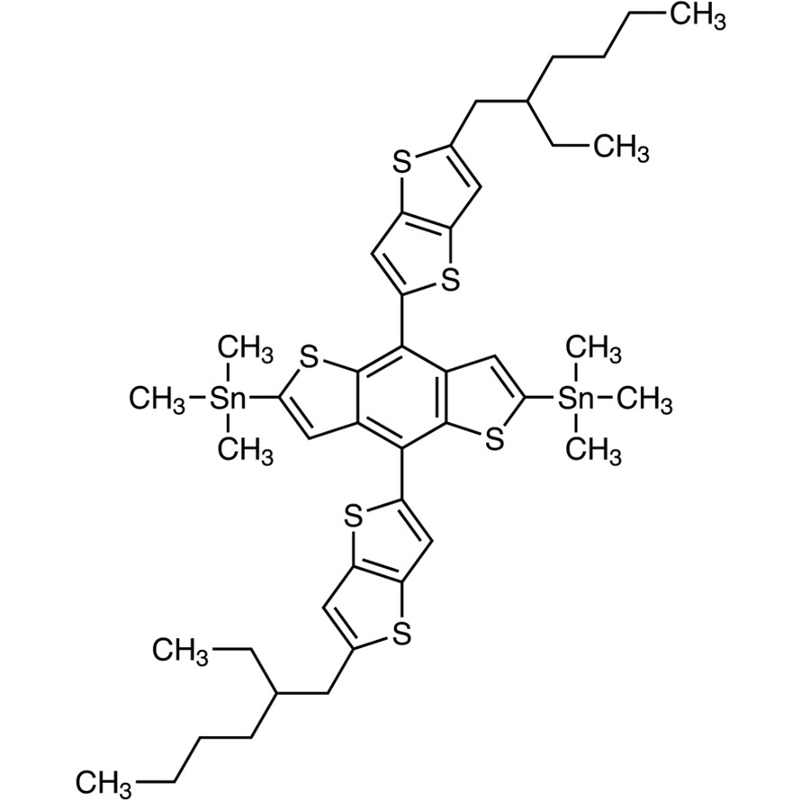 [4,8-Bis[5-(2-ethylhexyl)thieno[3,2-b]thiophen-2-yl]benzo[1,2-b:4,5-b&#39;]dithiophene-2,6-diyl]bis(trimethylstannane)&gt;97.0%(HPLC)200mg