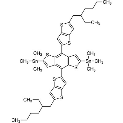 [4,8-Bis[5-(2-ethylhexyl)thieno[3,2-b]thiophen-2-yl]benzo[1,2-b:4,5-b&#39;]dithiophene-2,6-diyl]bis(trimethylstannane)&gt;97.0%(HPLC)200mg