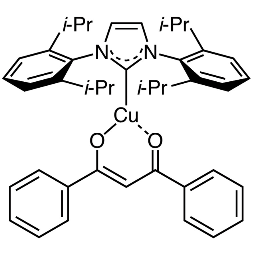 [1,3-Bis(2,6-diisopropylphenyl)imidazol-2-ylidene](1,3-diphenyl-1,3-propanedionato)copper(I)&gt;98.0%(T)200mg