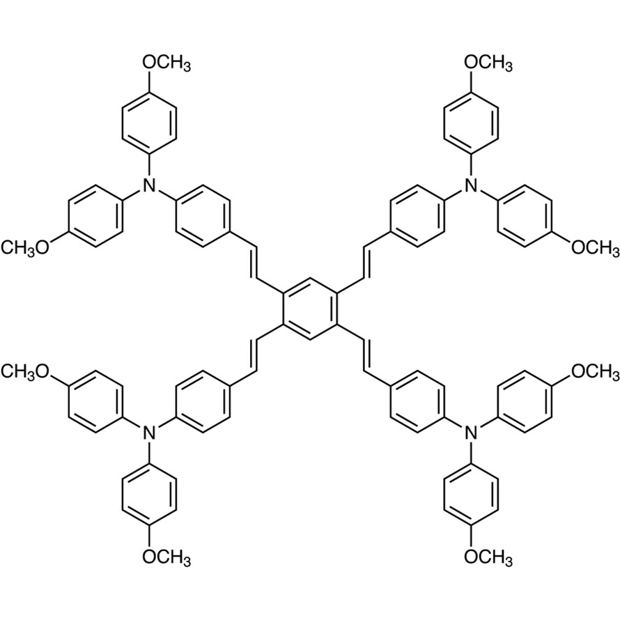 (E,E,E,E)-1,2,4,5-Tetrakis[4-[bis(4-methoxyphenyl)amino]styryl]benzene>98.0%(HPLC)(N)25g