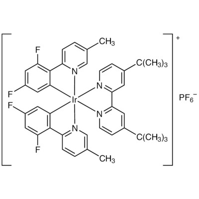 (4,4&#39;-Di-tert-butyl-2,2&#39;-bipyridine-kappa~2~N~1~,N~1&#39;~)[bis[3,5-difluoro-2-(5-methyl-2-pyridinyl-kappaN)phenyl-kappaC~1~]]iridium Hexafluorophosphate&gt;90.0%(HPLC)1g