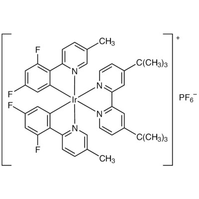 (4,4&#39;-Di-tert-butyl-2,2&#39;-bipyridine-kappa~2~N~1~,N~1&#39;~)[bis[3,5-difluoro-2-(5-methyl-2-pyridinyl-kappaN)phenyl-kappaC~1~]]iridium Hexafluorophosphate&gt;90.0%(HPLC)200mg