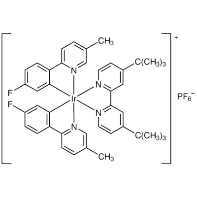 (4,4&#39;-Di-tert-butyl-2,2&#39;-bipyridine-kappa~2~N~1~,N~1&#39;~)[bis[5-fluoro-2-(5-methyl-2-pyridinyl-kappaN)phenyl-kappaC~1~]]iridium Hexafluorophosphate&gt;90.0%(HPLC)200mg