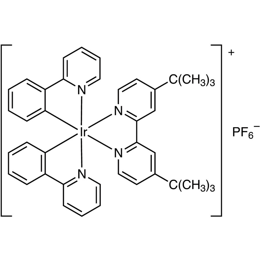 (4,4'-Di-tert-butyl-2,2'-bipyridine)bis[(2-pyridinyl)phenyl]iridium(III) Hexafluorophosphate>85.0%(HPLC)200mg