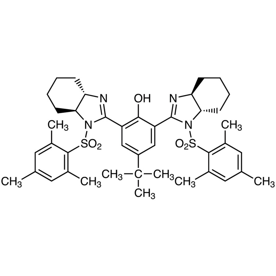 (-)-4-tert-Butyl-2,6-bis[(4S,5S)-4,5-tetramethylene-1-(2,4,6-trimethylbenzenesulfonyl)imidazolin-2-yl]phenol (contains 5% Dichloromethane at maximum)&gt;98.0%(HPLC)50mg
