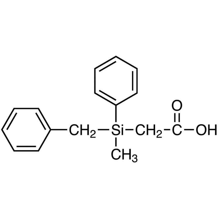 (+)-Benzylmethylphenylsilylacetic Acid [for e.e. Determination by NMR]>98.0%(T)100mg