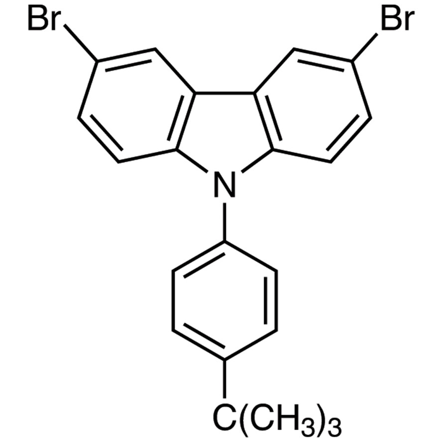 3,6-Dibromo-9-(4-tert-butylphenyl)-9H-carbazole&gt;98.0%(HPLC)(N)1g