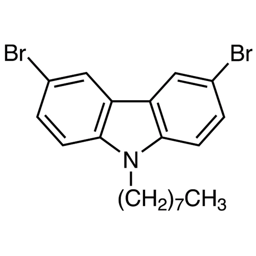 3,6-Dibromo-9-n-octylcarbazole>98.0%(GC)200mg