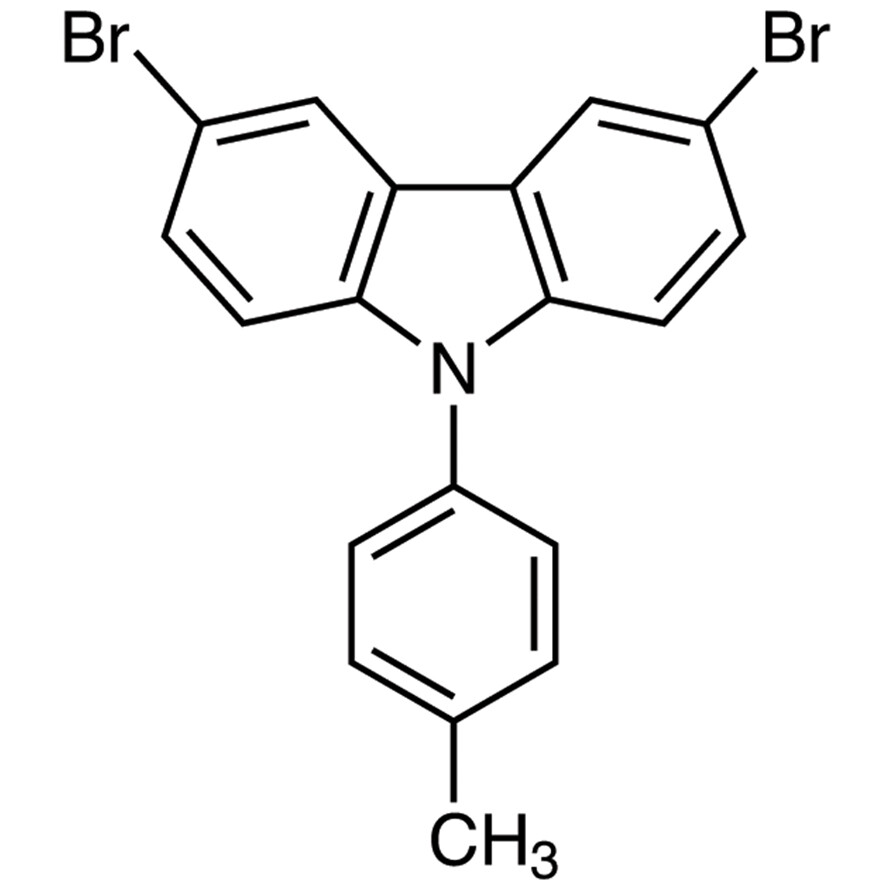 3,6-Dibromo-9-(p-tolyl)-9H-carbazole>98.0%(HPLC)(N)200mg