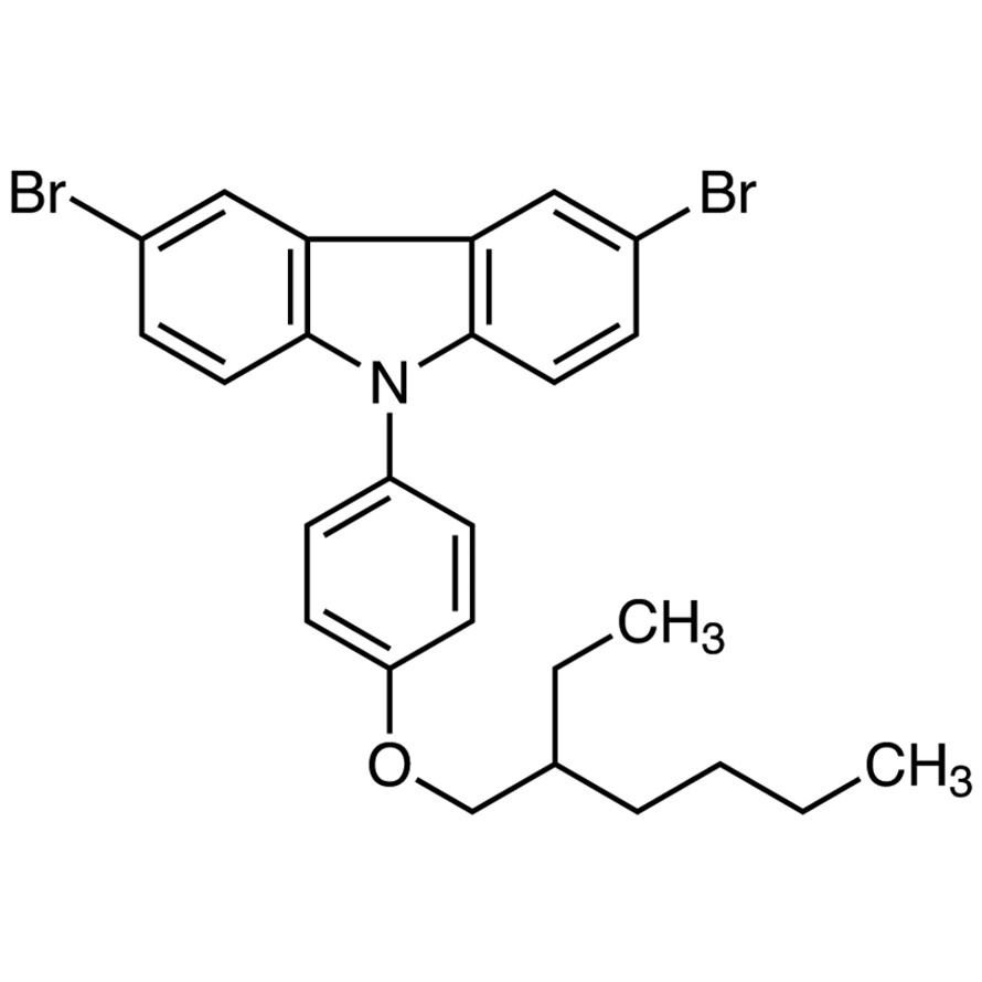 3,6-Dibromo-9-[4-(2-ethylhexyloxy)phenyl]-9H-carbazole&gt;95.0%(HPLC)(N)200mg