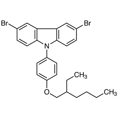 3,6-Dibromo-9-[4-(2-ethylhexyloxy)phenyl]-9H-carbazole&gt;95.0%(HPLC)(N)200mg