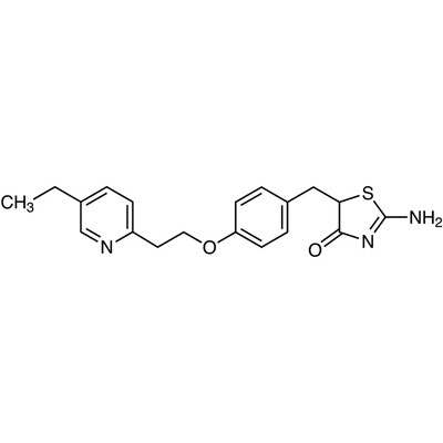 2-Amino-5-[4-[2-(5-ethyl-2-pyridyl)ethoxy]benzyl]thiazol-4(5H)-one&gt;98.0%(HPLC)(T)25g
