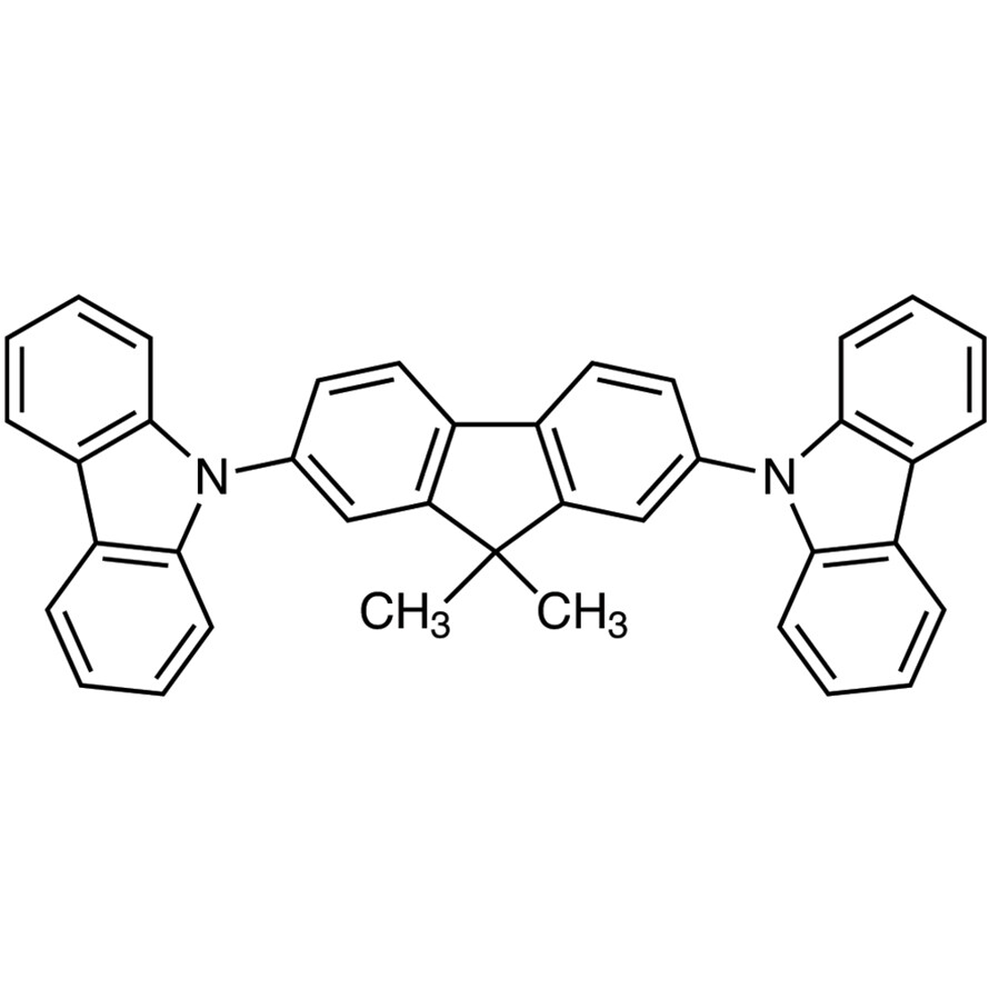 2,7-Bis(9H-carbazol-9-yl)-9,9-dimethylfluorene>98.0%(HPLC)(N)200mg
