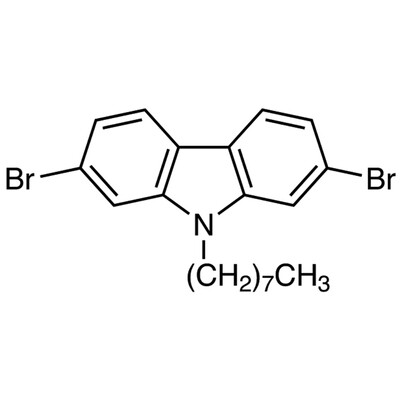 2,7-Dibromo-9-n-octylcarbazole&gt;98.0%(GC)200mg