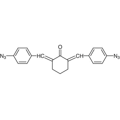2,6-Bis(4-azidobenzylidene)cyclohexanone (wetted with ca. 30% Water) (unit weight on dry weight basis) [Research for Photosensitive Material]&gt;85.0%(HPLC)25g