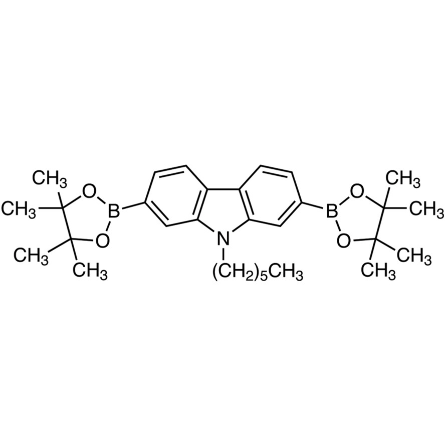 9-Hexyl-2,7-bis(4,4,5,5-tetramethyl-1,3,2-dioxaborolan-2-yl)-9H-carbazole&gt;98.0%(HPLC)1g