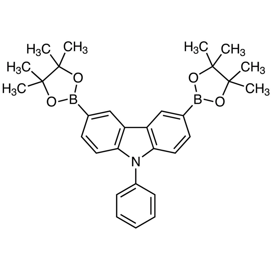9-Phenyl-3,6-bis(4,4,5,5-tetramethyl-1,3,2-dioxaborolan-2-yl)carbazole>98.0%(HPLC)(N)200mg
