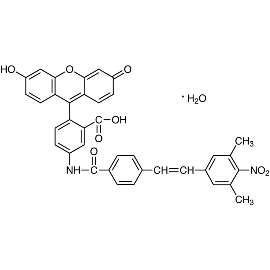 5-[4-(3,5-Dimethyl-4-nitrostyryl)benzamido]-2-(6-hydroxy-3-oxo-3H-xanthene-9-yl)benzoic Acid Monohydrate>90.0%(HPLC)5mg