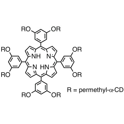 5,10,15,20-Tetrakis[3,5-bis(per-O-methyl-alpha-cyclodextrin-6-yloxy)phenyl]-21H,23H-porphine10mg