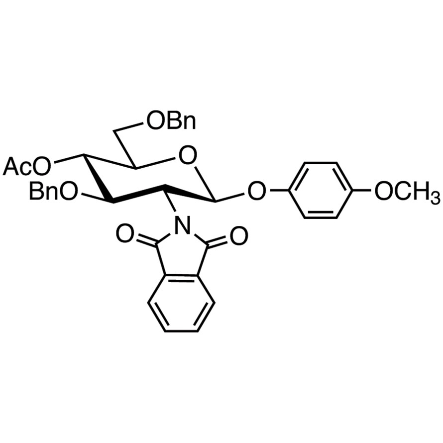 4-Methoxyphenyl 4-O-Acetyl-3,6-di-O-benzyl-2-deoxy-2-phthalimido-beta-D-glucopyranoside&gt;98.0%(HPLC)(NMR)1g