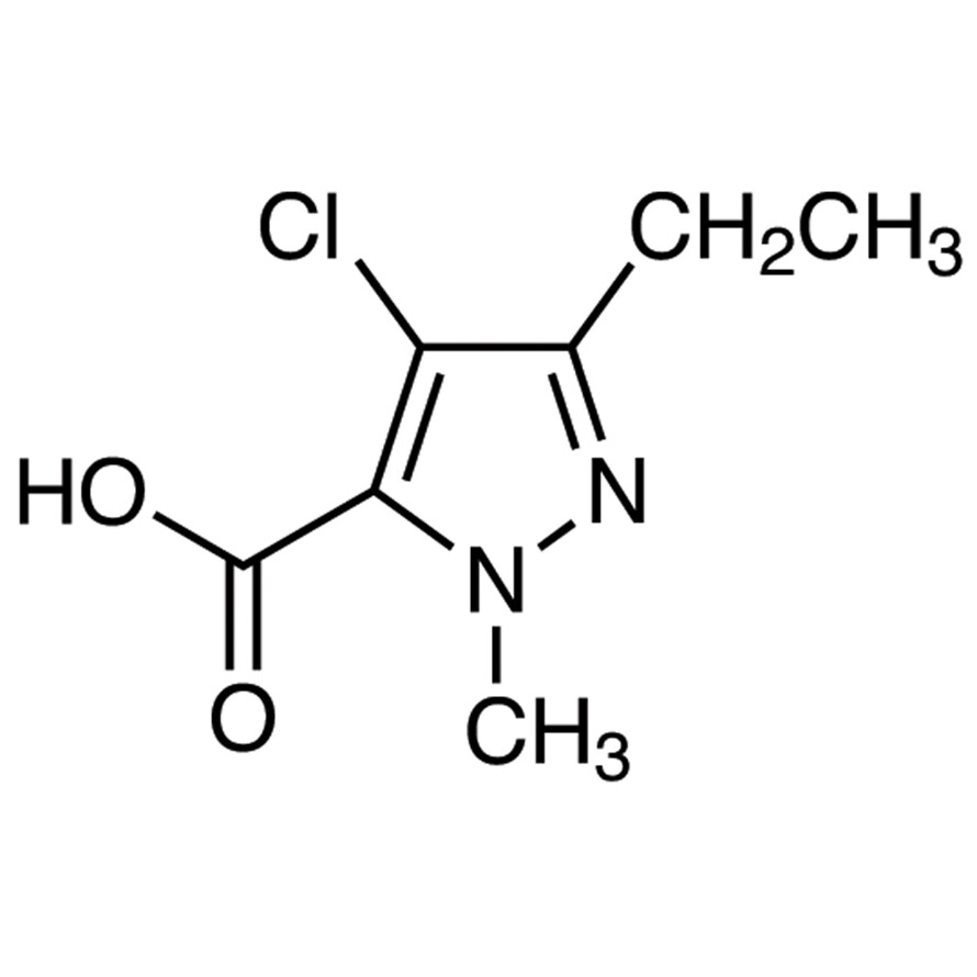 4-Chloro-3-ethyl-1-methyl-1H-pyrazole-5-carboxylic Acid>98.0%(GC)(T)25g
