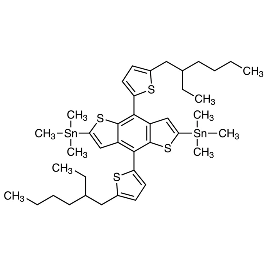 4,8-Bis[5-(2-ethylhexyl)thiophen-2-yl]-2,6-bis(trimethylstannyl)benzo[1,2-b:4,5-b&#39;]dithiophene&gt;96.0%(HPLC)200mg