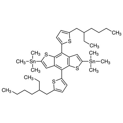 4,8-Bis[5-(2-ethylhexyl)thiophen-2-yl]-2,6-bis(trimethylstannyl)benzo[1,2-b:4,5-b&#39;]dithiophene&gt;96.0%(HPLC)200mg
