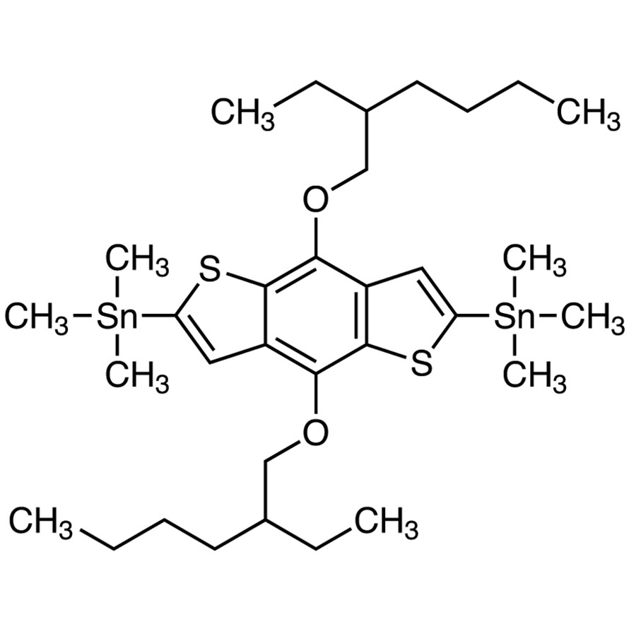 4,8-Bis[(2-ethylhexyl)oxy]-2,6-bis(trimethylstannyl)benzo[1,2-b:4,5-b&#39;]dithiophene&gt;97.0%(HPLC)500mg