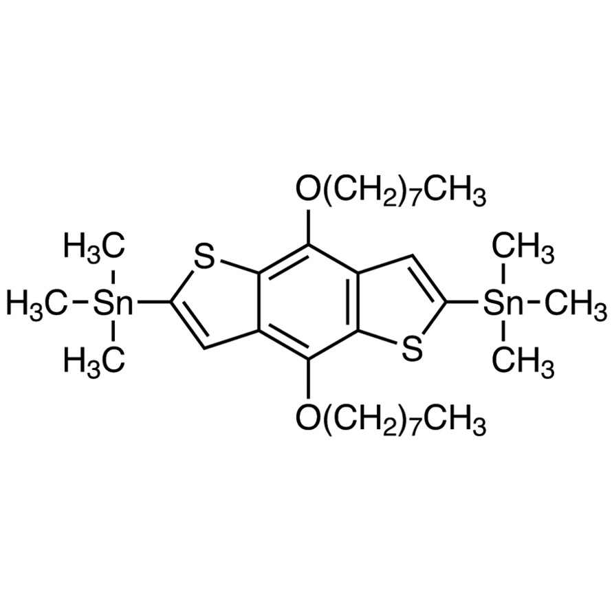 4,8-Bis(n-octyloxy)-2,6-bis(trimethylstannyl)benzo[1,2-b:4,5-b&#39;]dithiophene&gt;95.0%(HPLC)200mg