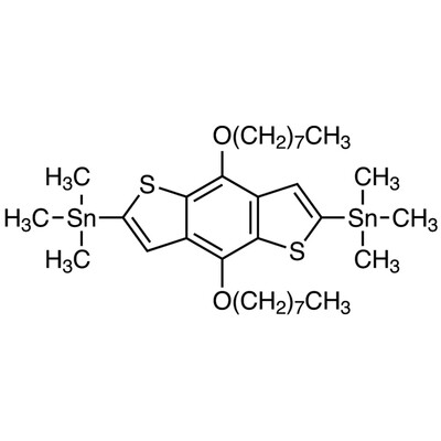 4,8-Bis(n-octyloxy)-2,6-bis(trimethylstannyl)benzo[1,2-b:4,5-b&#39;]dithiophene&gt;95.0%(HPLC)200mg