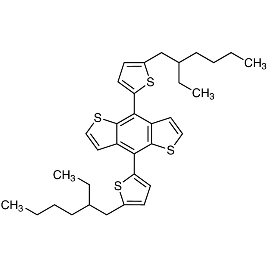 4,8-Bis[5-(2-ethylhexyl)thiophen-2-yl]benzo[1,2-b:4,5-b&#39;]dithiophene&gt;98.0%(HPLC)200mg
