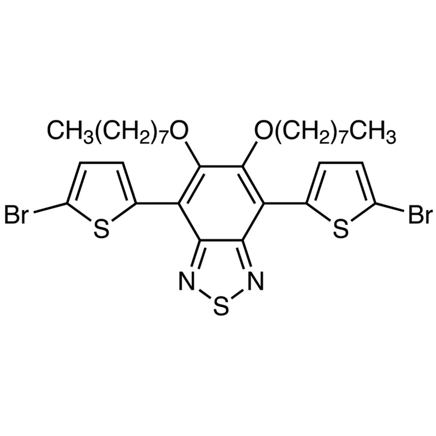 4,7-Bis(5-bromothiophen-2-yl)-5,6-bis(n-octyloxy)-2,1,3-benzothiadiazole&gt;98.0%(HPLC)200mg